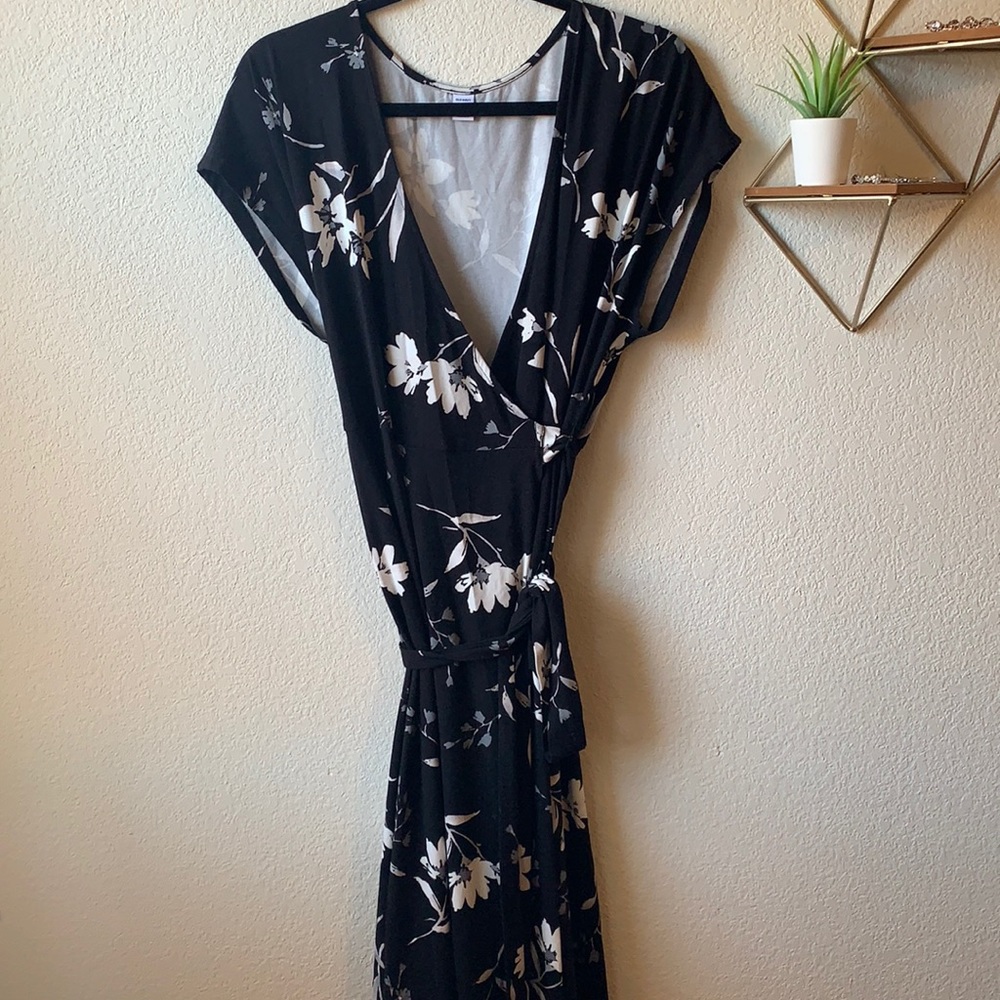 Floral Wrap Midi Dress | Sz L